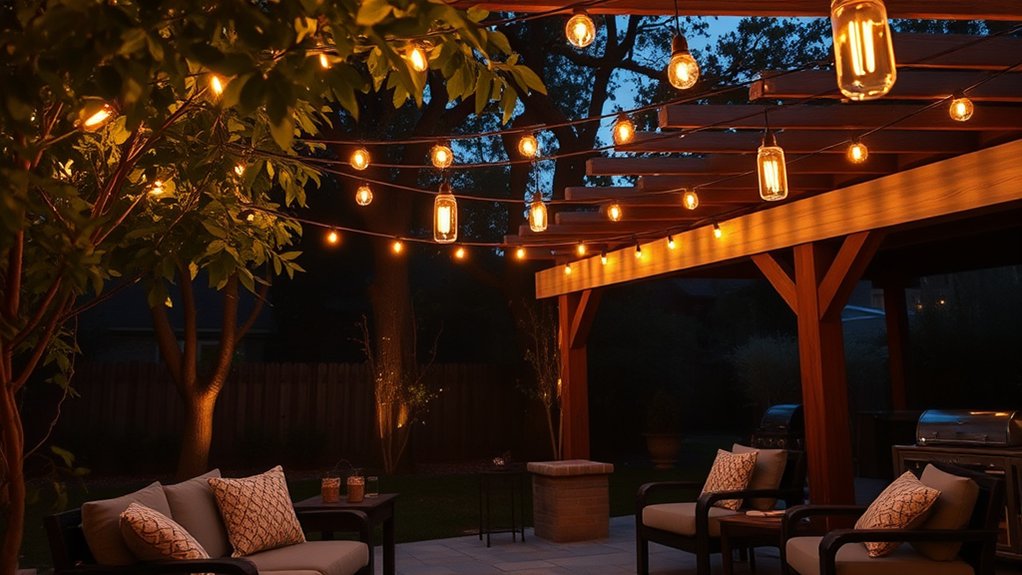 stunning outdoor string lighting
