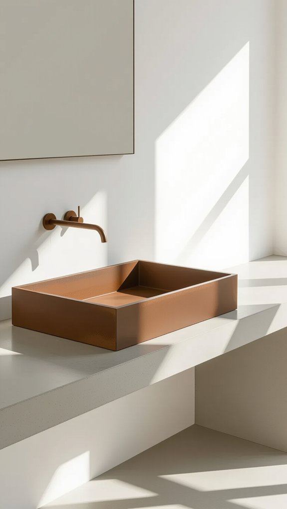 stylish corten steel basin