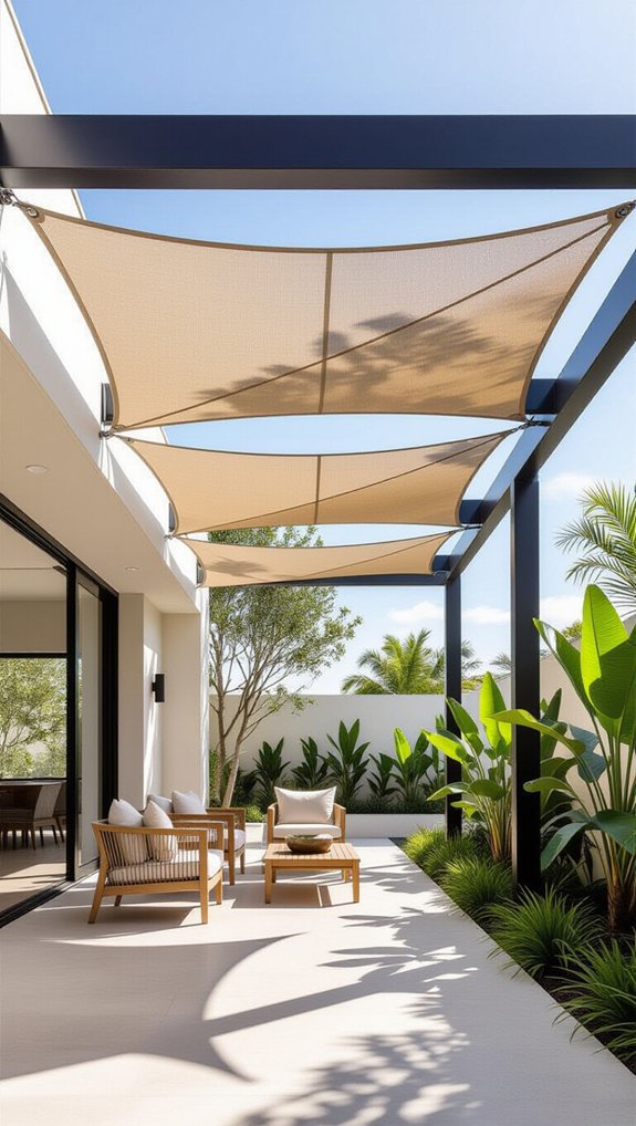 stylish multi layered shade installation