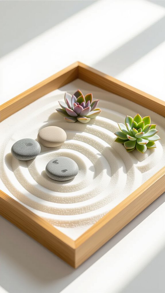 succulent tabletop zen garden