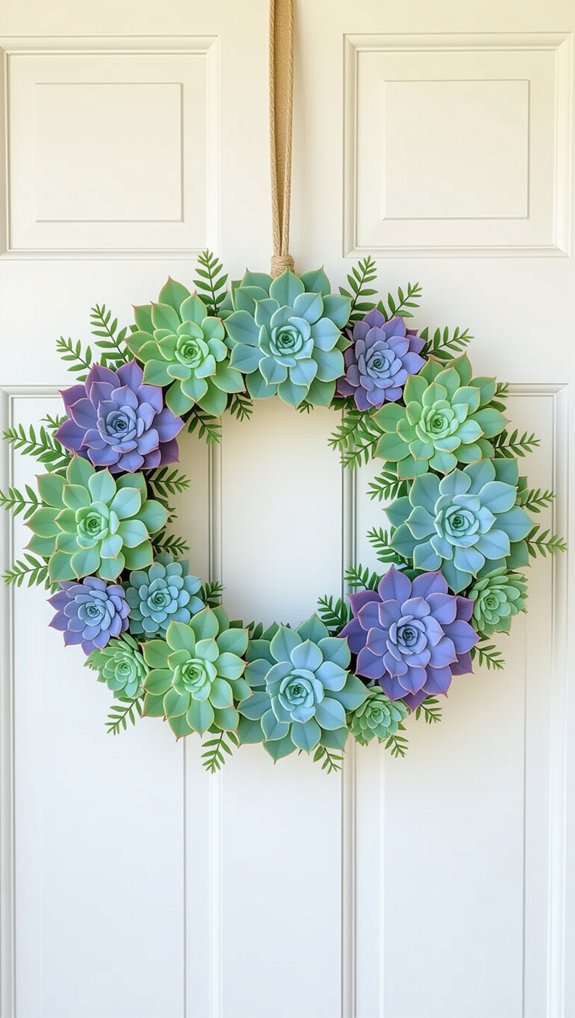 succulent wreaths for doors