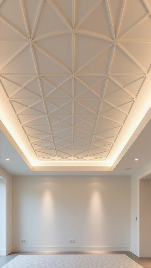 textured wallpaper ceiling transformation