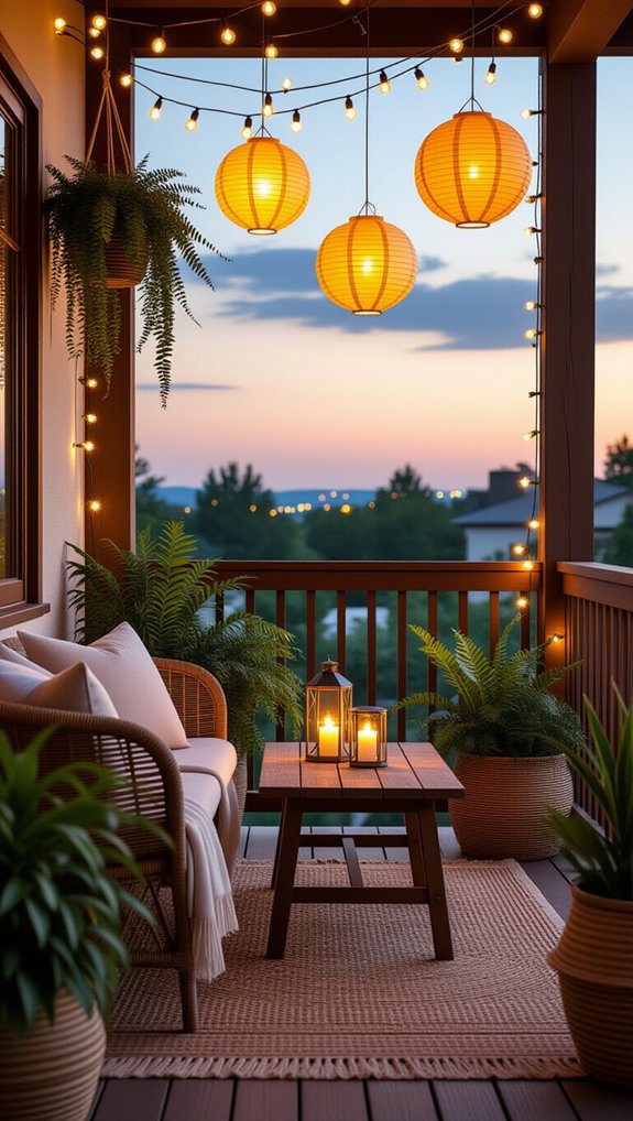 twinkling lights create ambiance