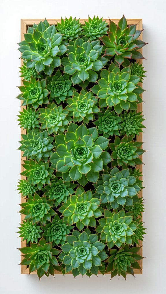 vertical succulent wall artistry