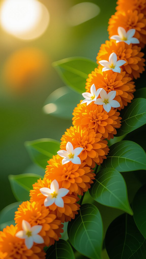 vibrant marigolds fragrant jasmine