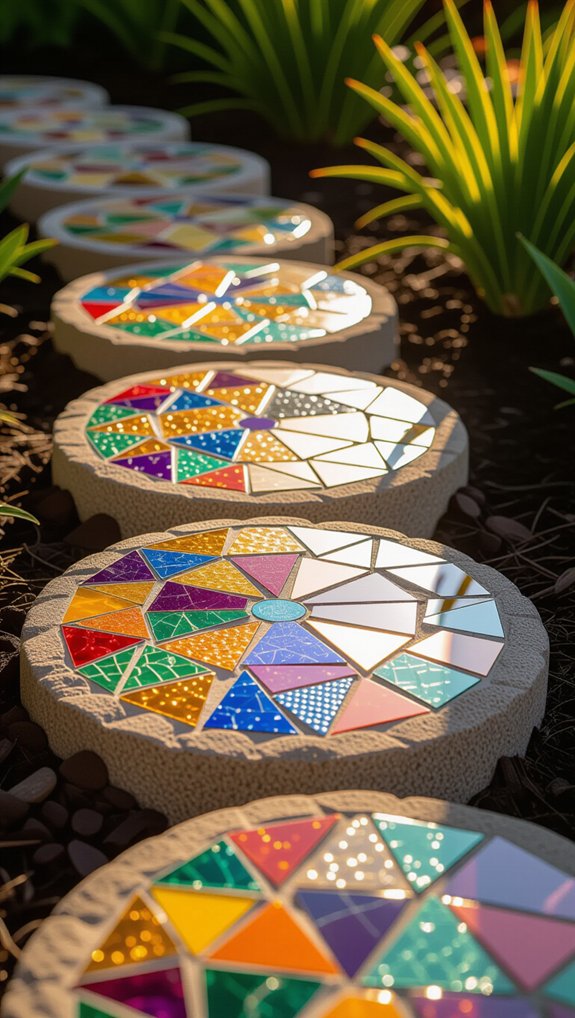 vibrant mosaic garden pathways