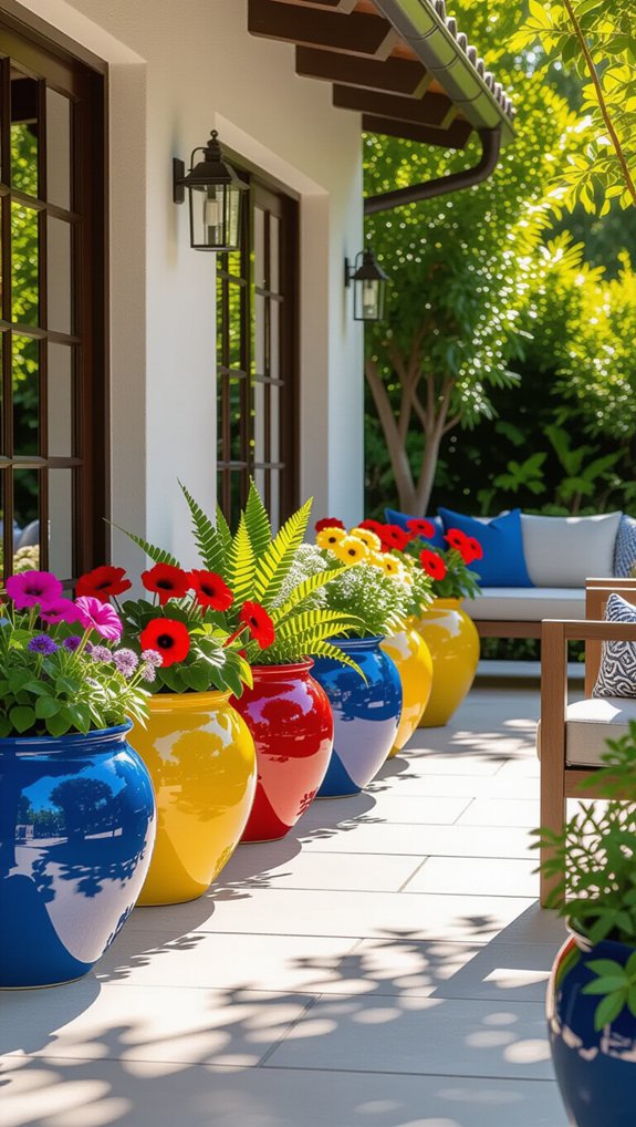 vibrant outdoor planter arrangements