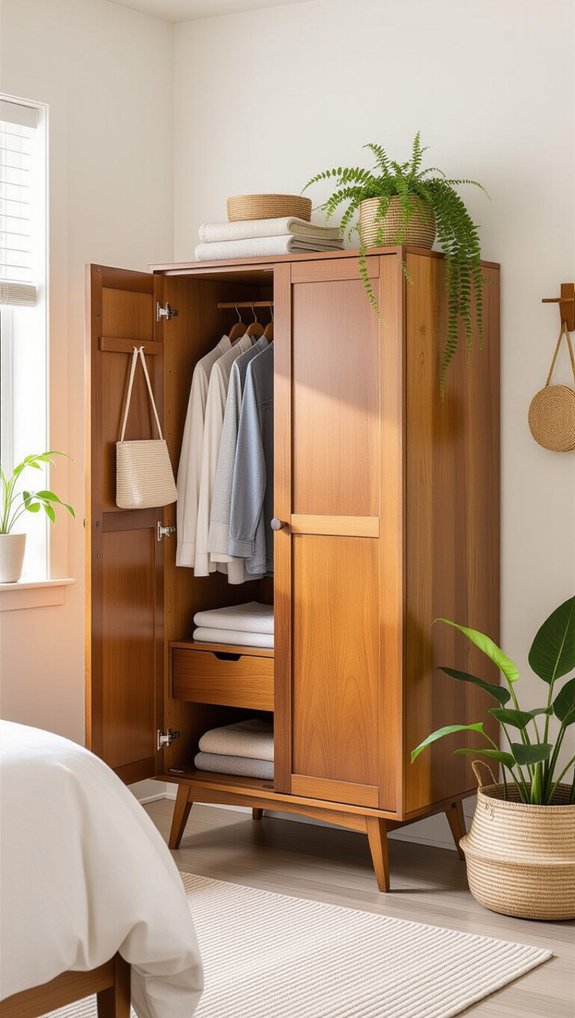 vintage cabinet wardrobe transformation