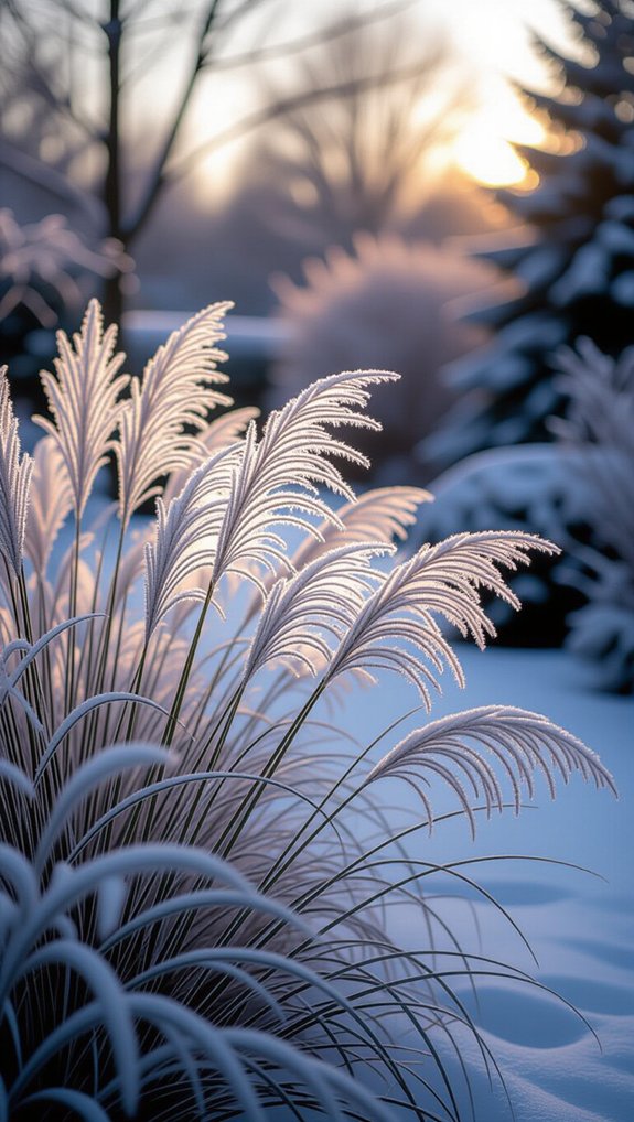 winter garden texture movement