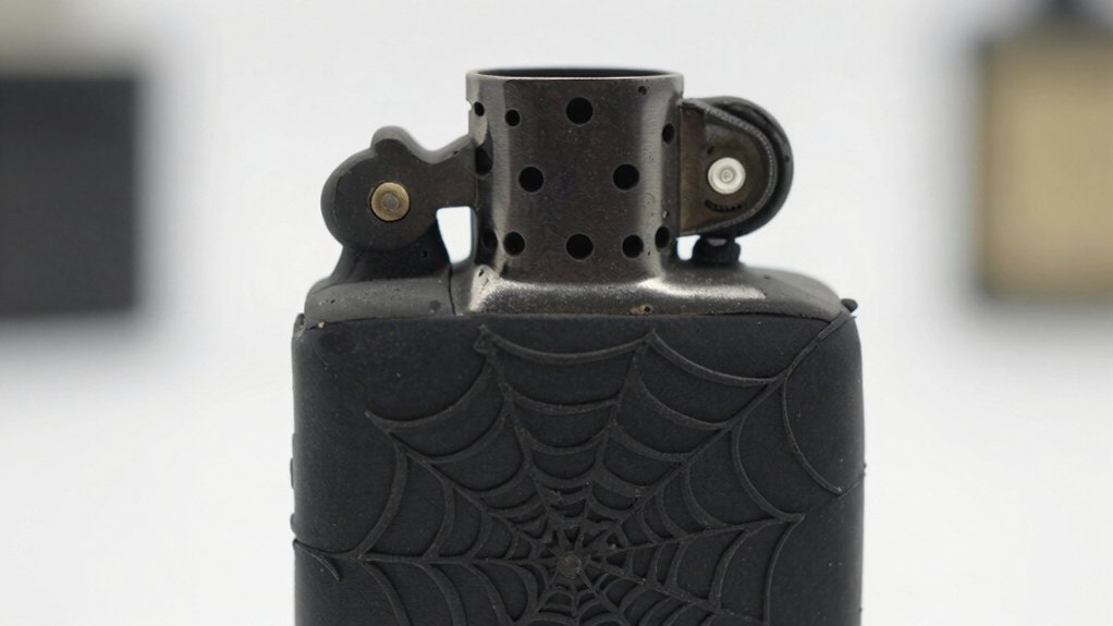 17 Clay Lighter Case Ideas for Creative Handmade Designs 10 gothic spiderweb lighter designs