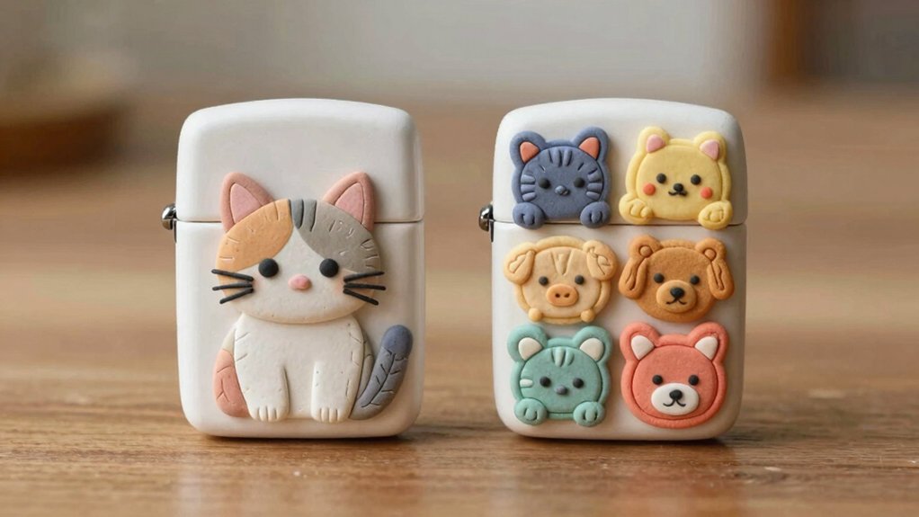 17 Clay Lighter Case Ideas for Creative Handmade Designs 7 whimsical personalized lighter cases