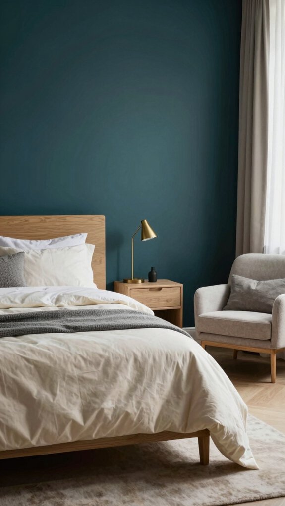 bold cozy bedroom contrast