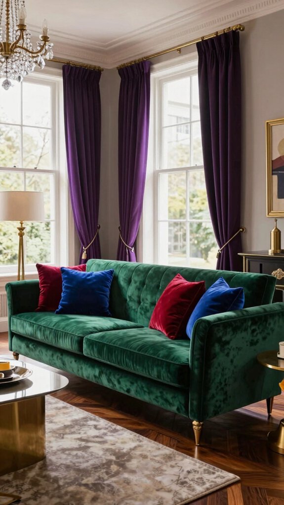 bold sofa warm ambiance