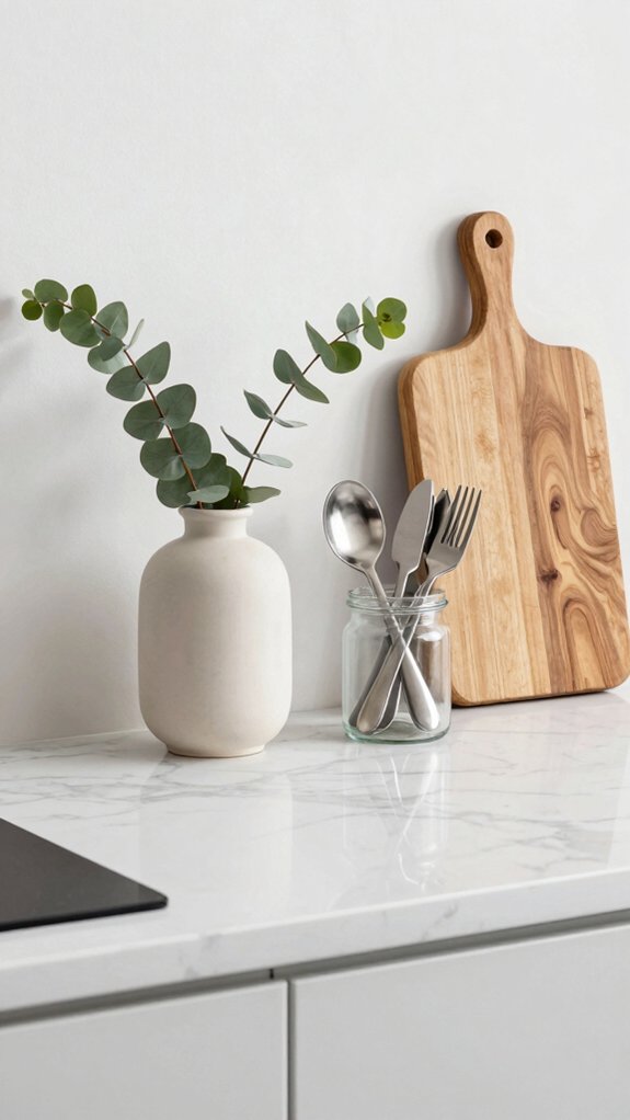 calm and organized countertops