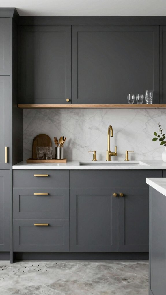 charcoal gray kitchen elegance
