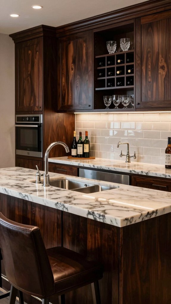 17 Wet Bar Ideas With Sink for Stylish and Functional Homes 3 convenient basement bar design