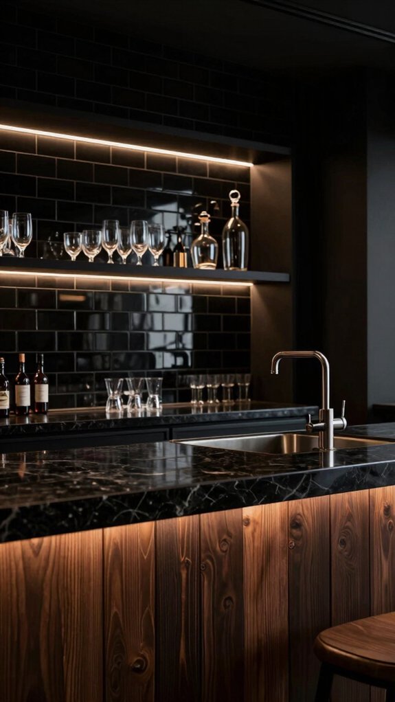 17 Wet Bar Ideas With Sink for Stylish and Functional Homes 16 cozy dark wet bar