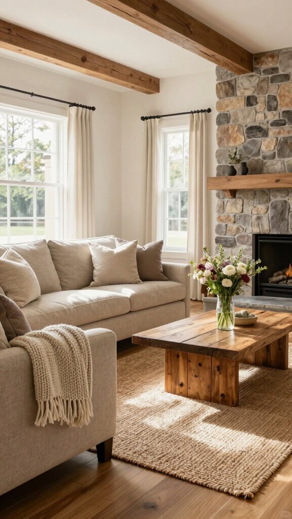 17 Modern Farmhouse Living Room Ideas for a Warm and Timeless Style 18 cozy functional farmhouse living