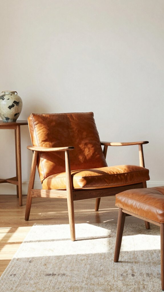 19 Mid Century Modern Furniture Ideas for Timeless and Functional Style 17 cozy leather elegant wood