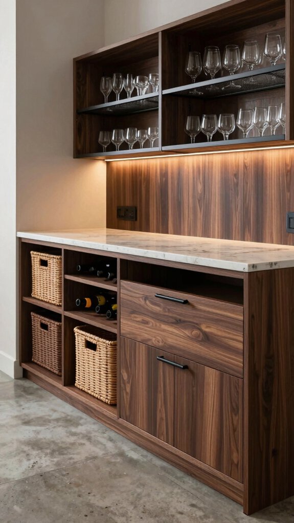 14 Under Bar Counter Ideas for Storage and Style 14 durable moisture resistant shelving materials