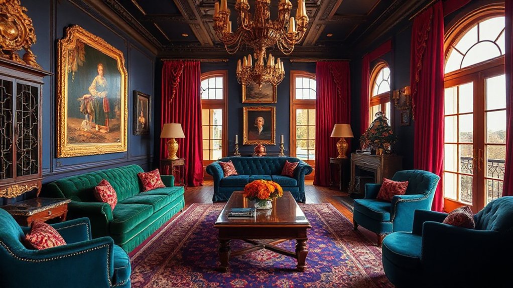 elegant jewel tone decor