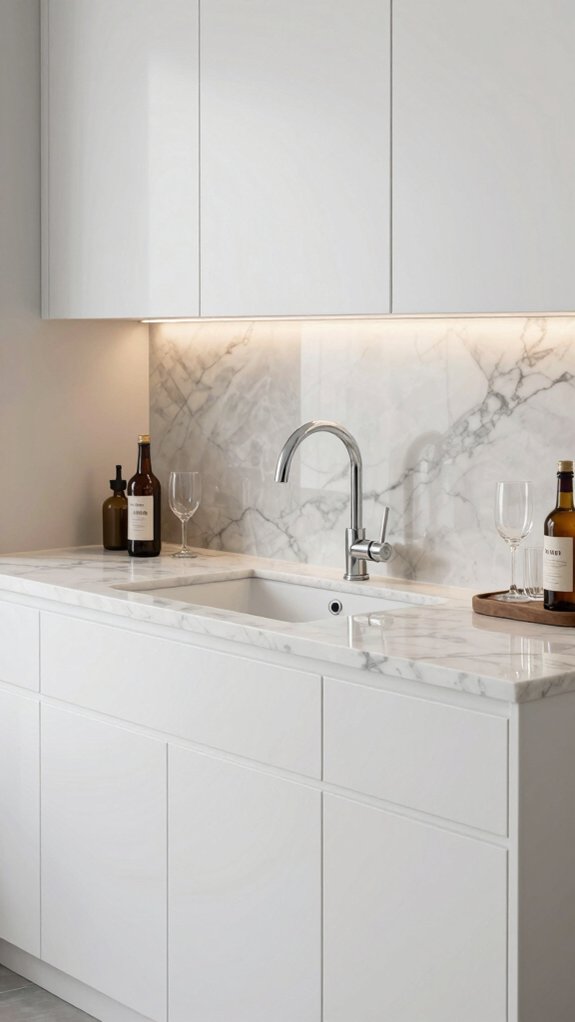 17 Wet Bar Ideas With Sink for Stylish and Functional Homes 6 elegant marble wet bar