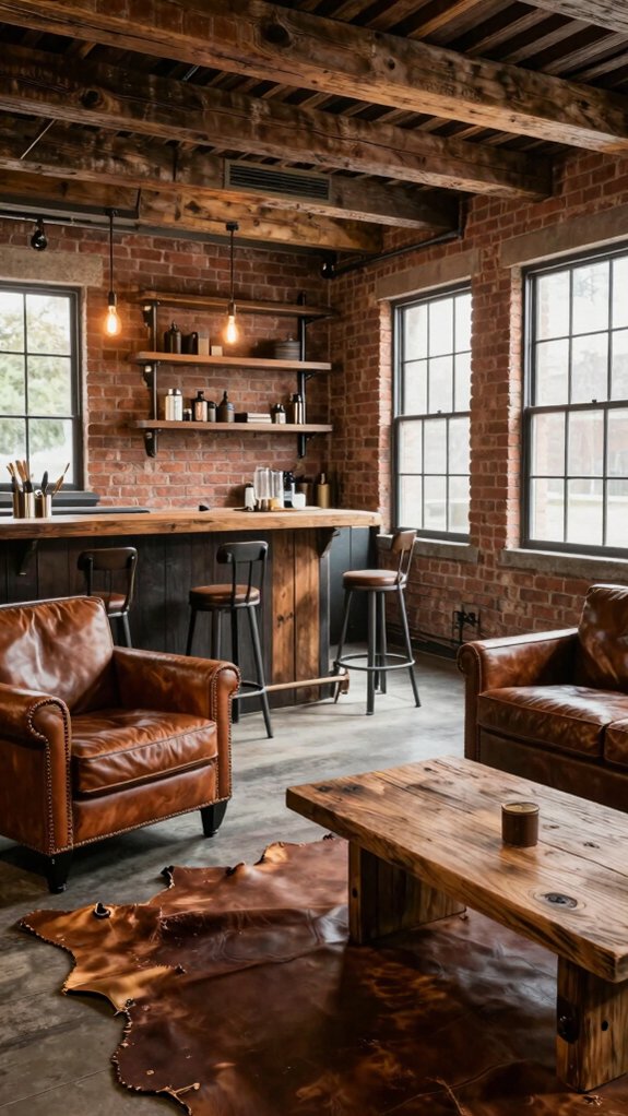 19 Man Cave Ideas for the Ultimate Personal Retreat 10 industrial rustic warm balance