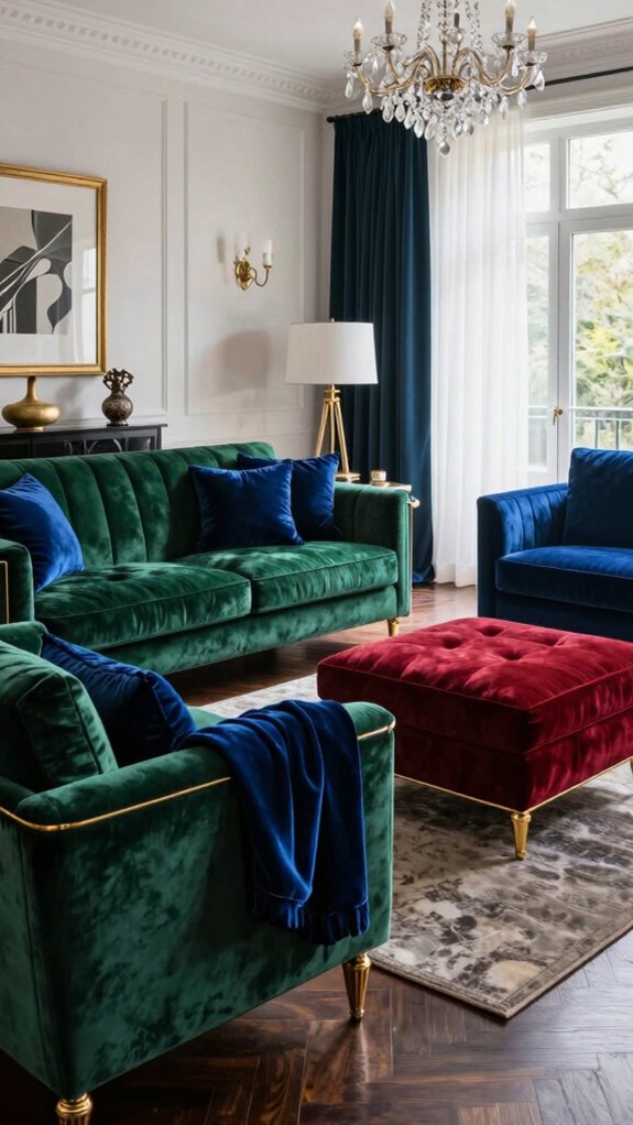 jewel toned velvet furniture elegance