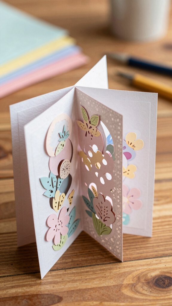 layered peek through tunnel card