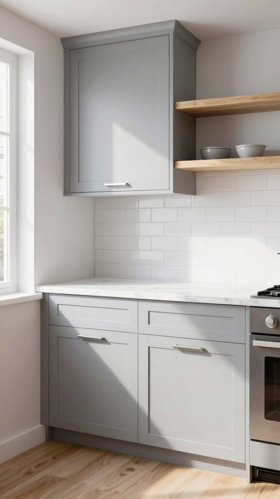 light gray kitchen elegance