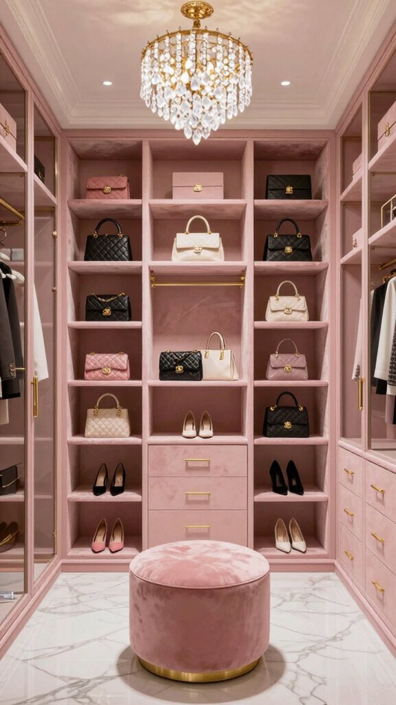 luxury pink closet design