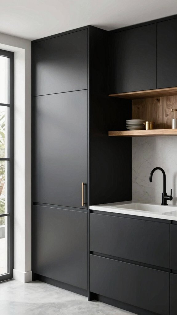 matte black kitchen elegance