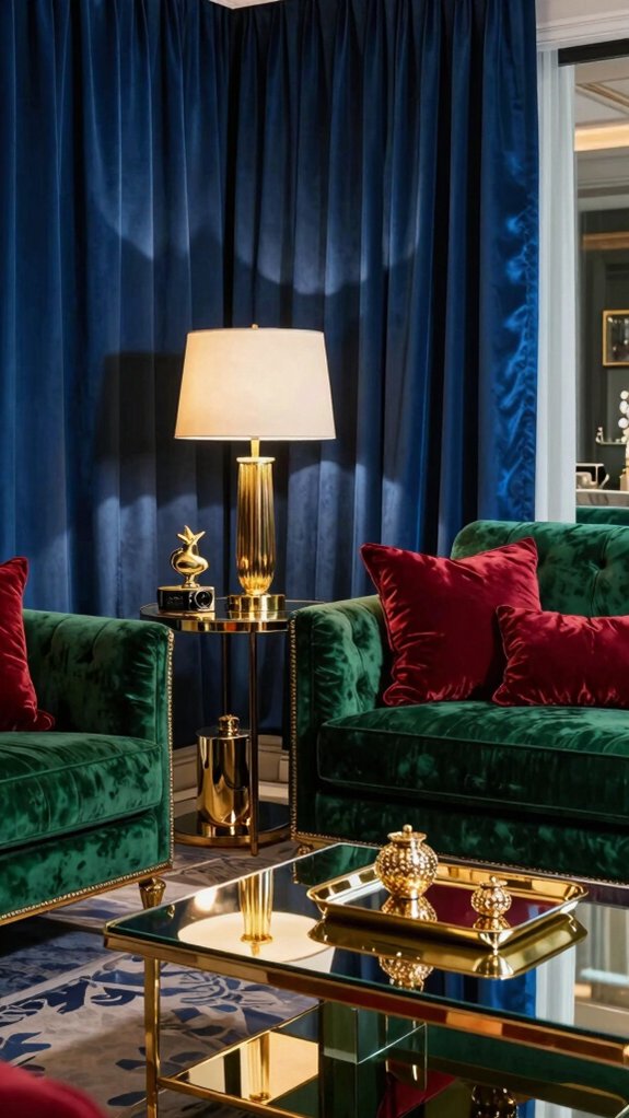 metallic accents enhance vibrancy