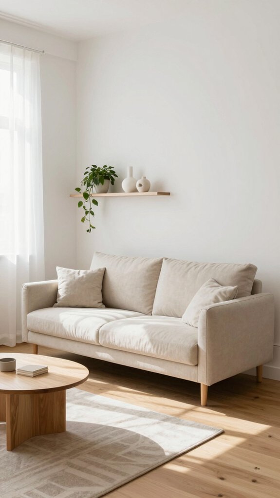 19 Small Living Room Decor Ideas That Make Any Space Feel Bigger 8 minimalist styling for clarity