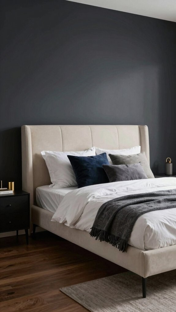 moody dark accent wall