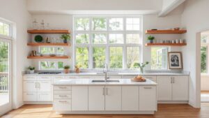 open and airy kitchens