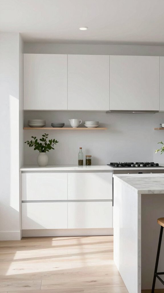 16 Kitchens Without Upper Cabinets for an Open and Airy Feel 12 open space creative storage