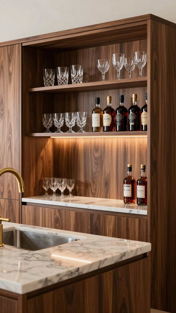 17 Wet Bar Ideas With Sink for Stylish and Functional Homes 8 sleek hidden storage solutions