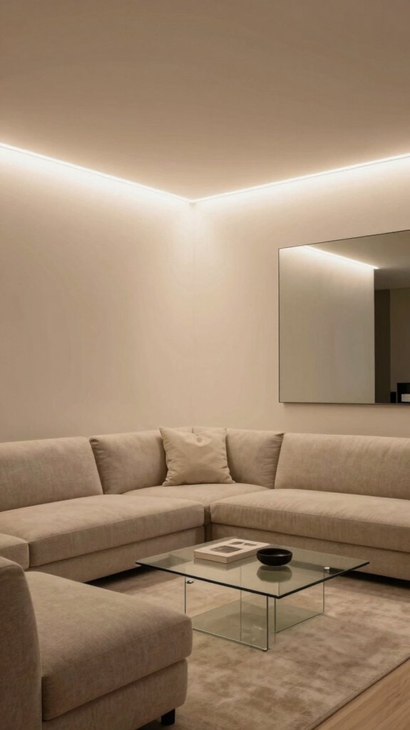 19 Small Living Room Decor Ideas That Make Any Space Feel Bigger 13 slim lighting enhances space