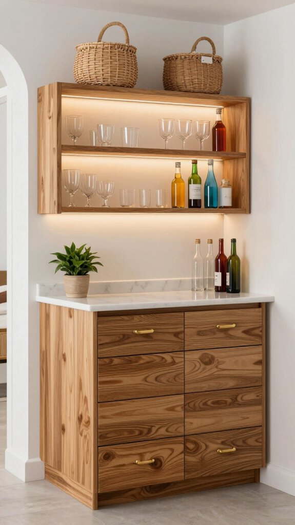 14 Under Bar Counter Ideas for Storage and Style 13 small space bar solutions