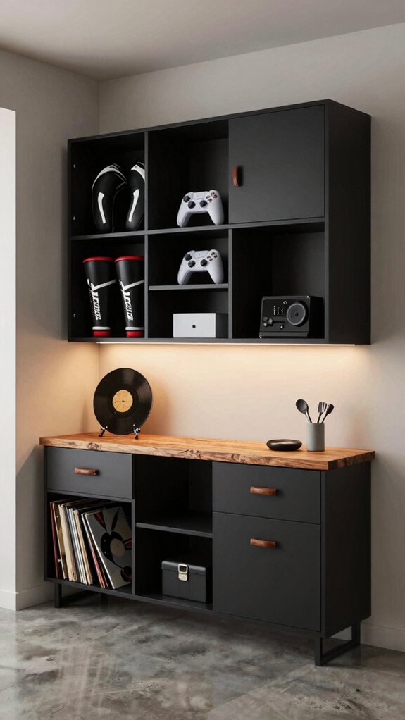 19 Man Cave Ideas for the Ultimate Personal Retreat 9 smart compact gear storage