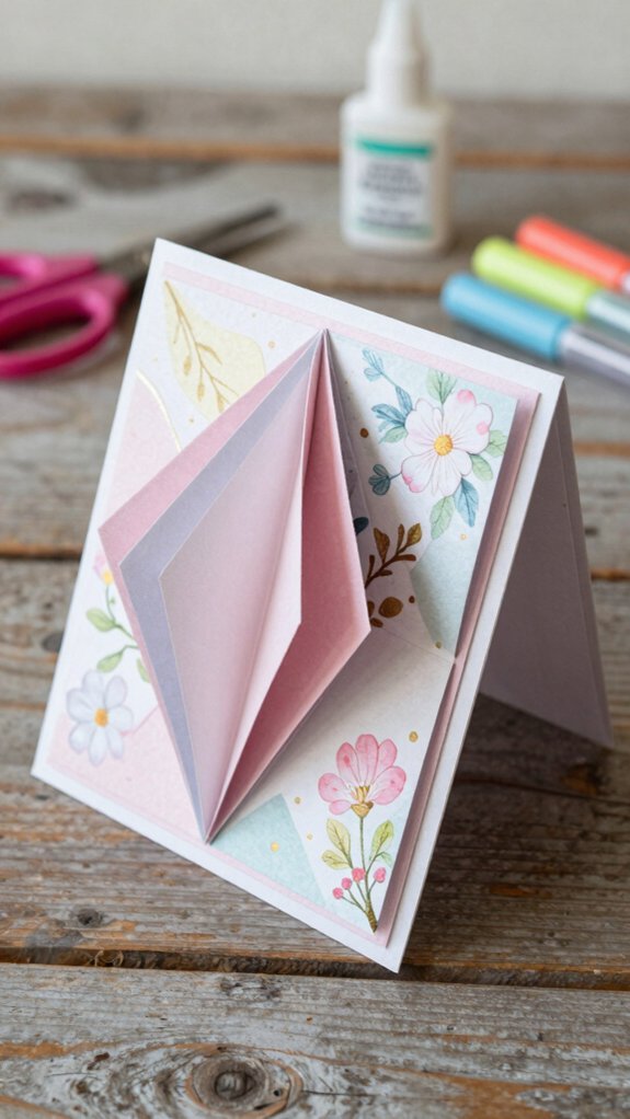 stair step dimensional card measurements