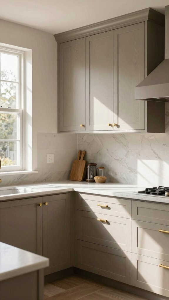 warm greige kitchen design