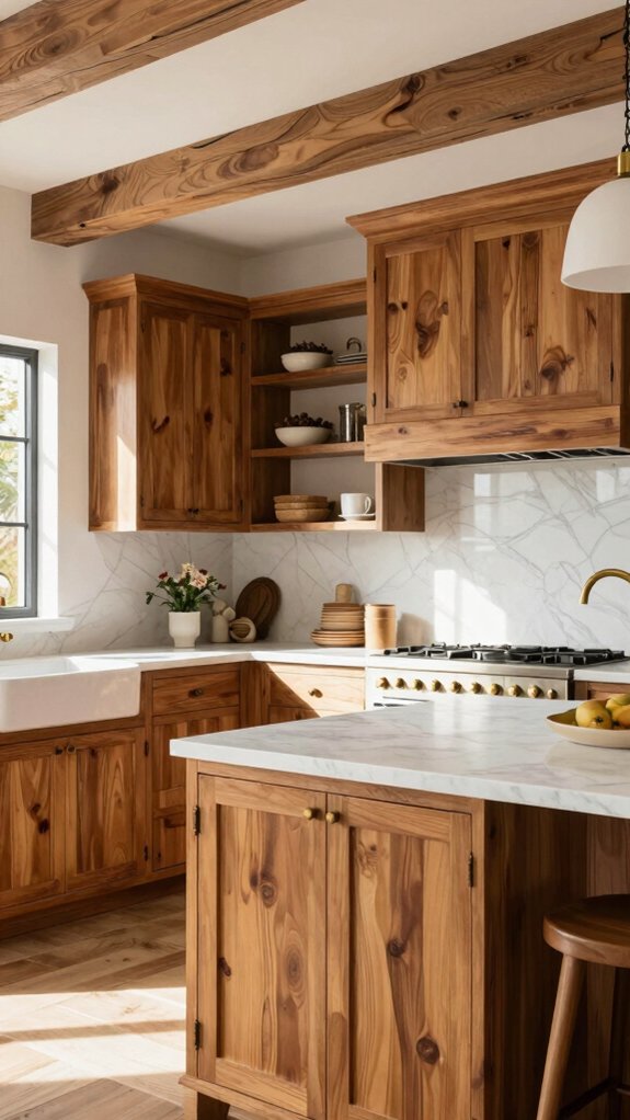 warm wood kitchen accents
