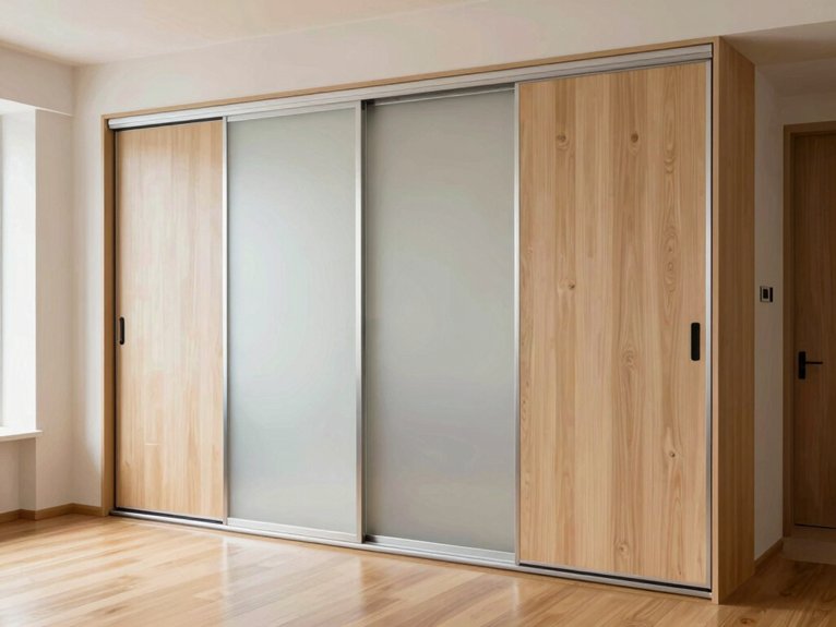 10 Room Divider Ideas for Studio Apartments 8 ikea framed frosted sliding doors