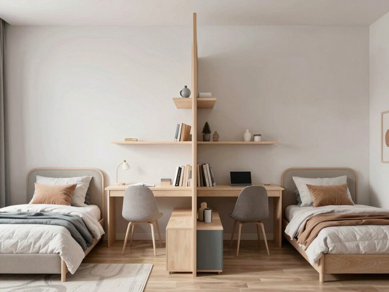 mirror symmetry shared bedroom zones