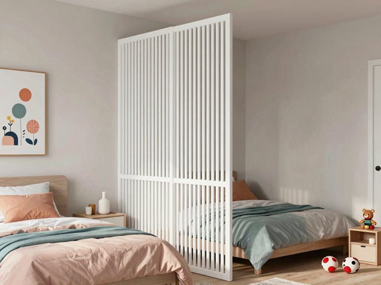 primary colored playful room divider
