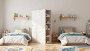 shared kids bedroom divider ideas