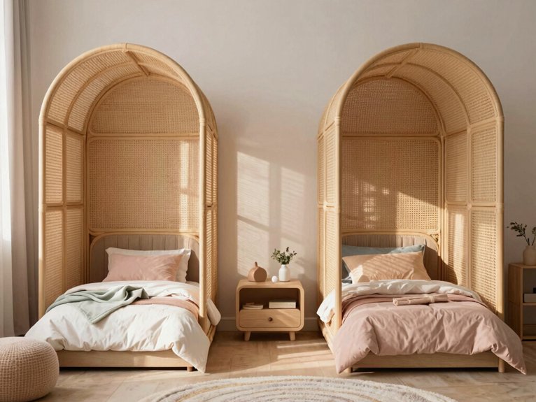 textured budget friendly rattan room