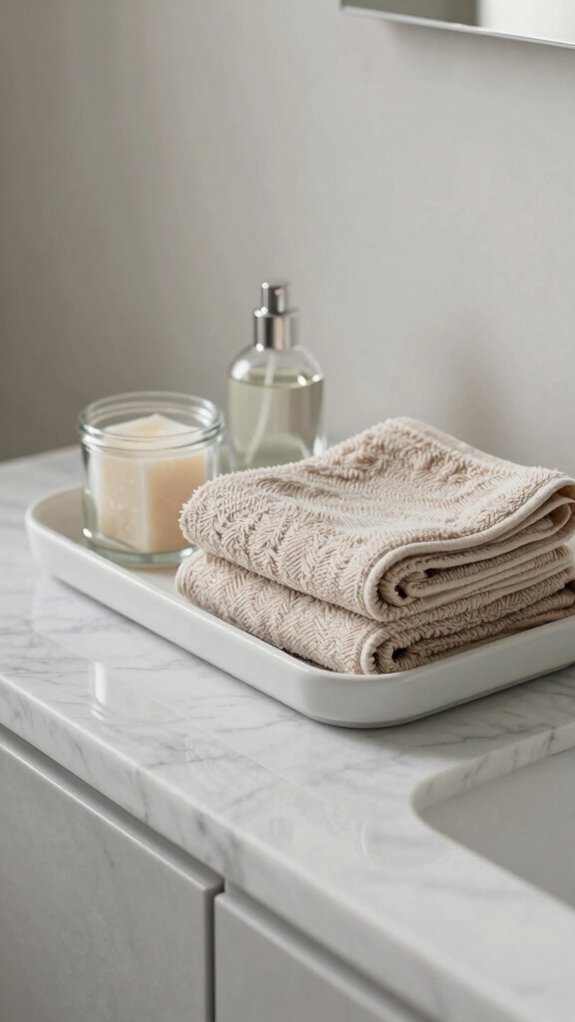 bathroom tray scent organization